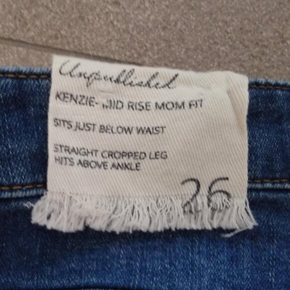 NWT UNPUBLISHED "Kenzie" Designer Denim Blue Jeans Distressed - Womens Size 26 - Picture 6 of 9